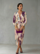 DIANA | ELEGANTES V-NECK-KLEID