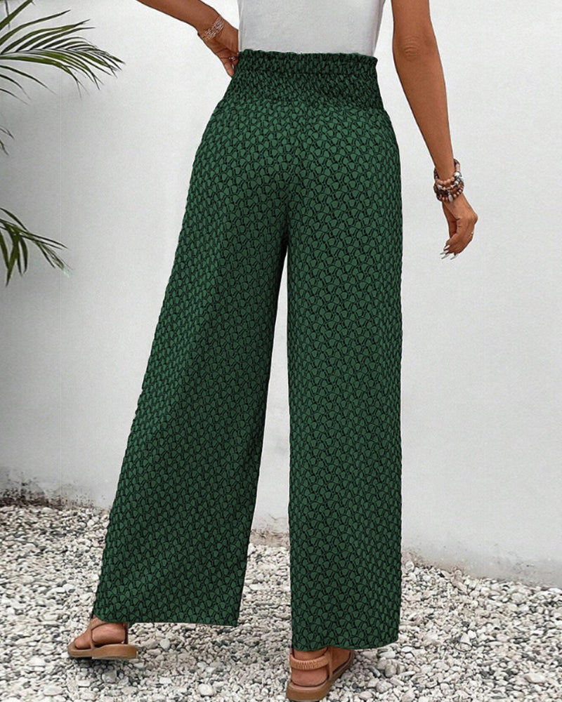 CATHERINE | WEITE HOSE MIT GERAFFTEM BUND