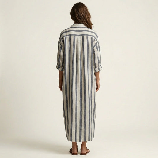 NADIRA | STRIPED MAXI DRESS