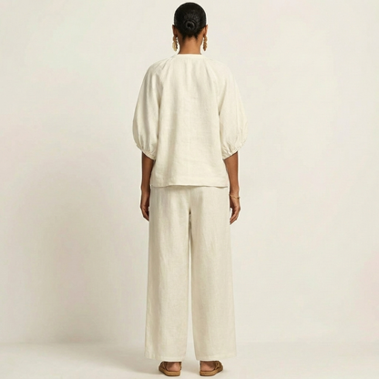 AURELIE | ZIPPER-FRONT PUFF SLEEVE SET