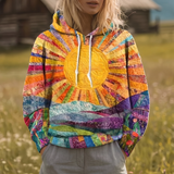 RYLETH | SUNBURST PRINT Y2K-HOODIE