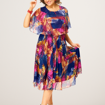 JUDITH | BEQUEMES CHIFFONKLEID IN ÜBERGRÖSSEN