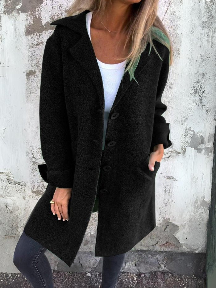 GWENDOLEN | MANTEL MIT REVERSKRAGEN UND KNOPFLEISTE