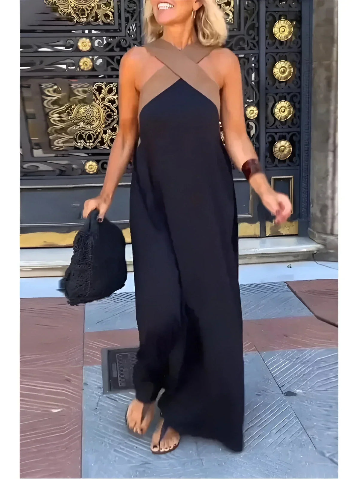 QUIRINE | MAXIKLEID IN WICKELOPTIK