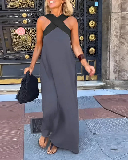 QUIRINE | MAXIKLEID IN WICKELOPTIK