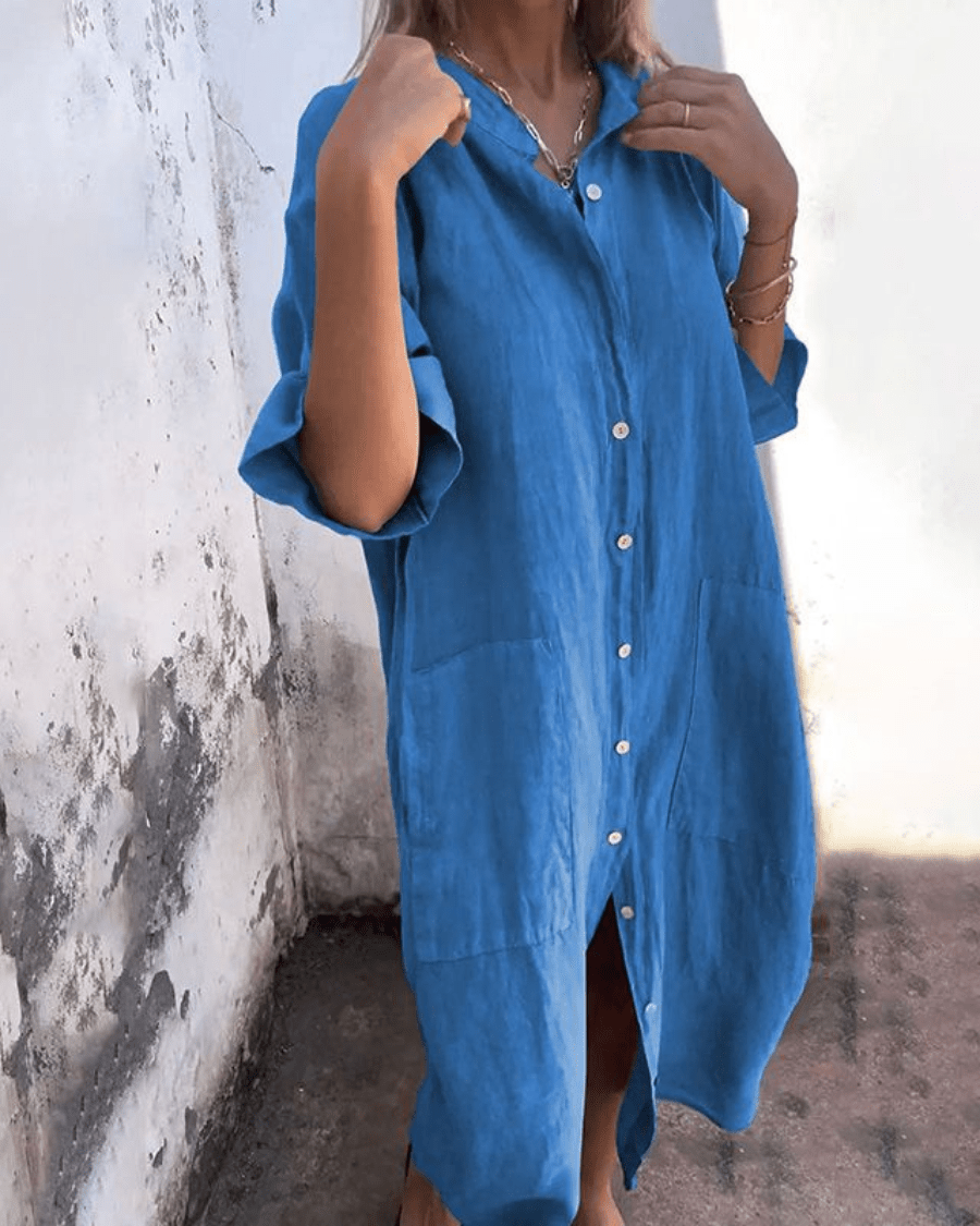 PHILIPPA | HEMDBLUSENKLEID IM IBIZA-STIL