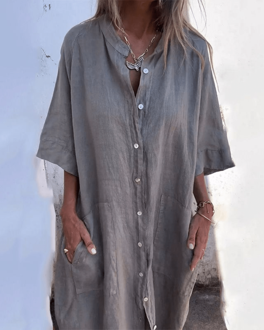 PHILIPPA | HEMDBLUSENKLEID IM IBIZA-STIL