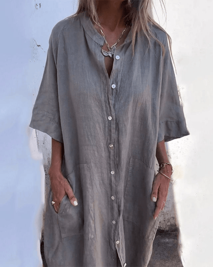 PHILIPPA | HEMDBLUSENKLEID IM IBIZA-STIL