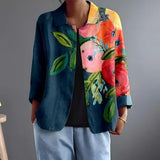 PERSEPHONE | BLUSE MIT MOHNBLUMEN-PRINT