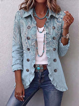 ESTRELLA | VINTAGE PAISLEY-PRINT RÜSCHENJACKE