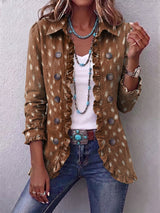NOLINDA | BOHO-JACKE MIT TIERMUSTER UND RÜSCHEN