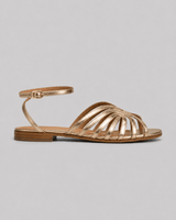 VICTORIA | GOLDENE SANDALEN MIT SCHMUCKSTEINDETAILS