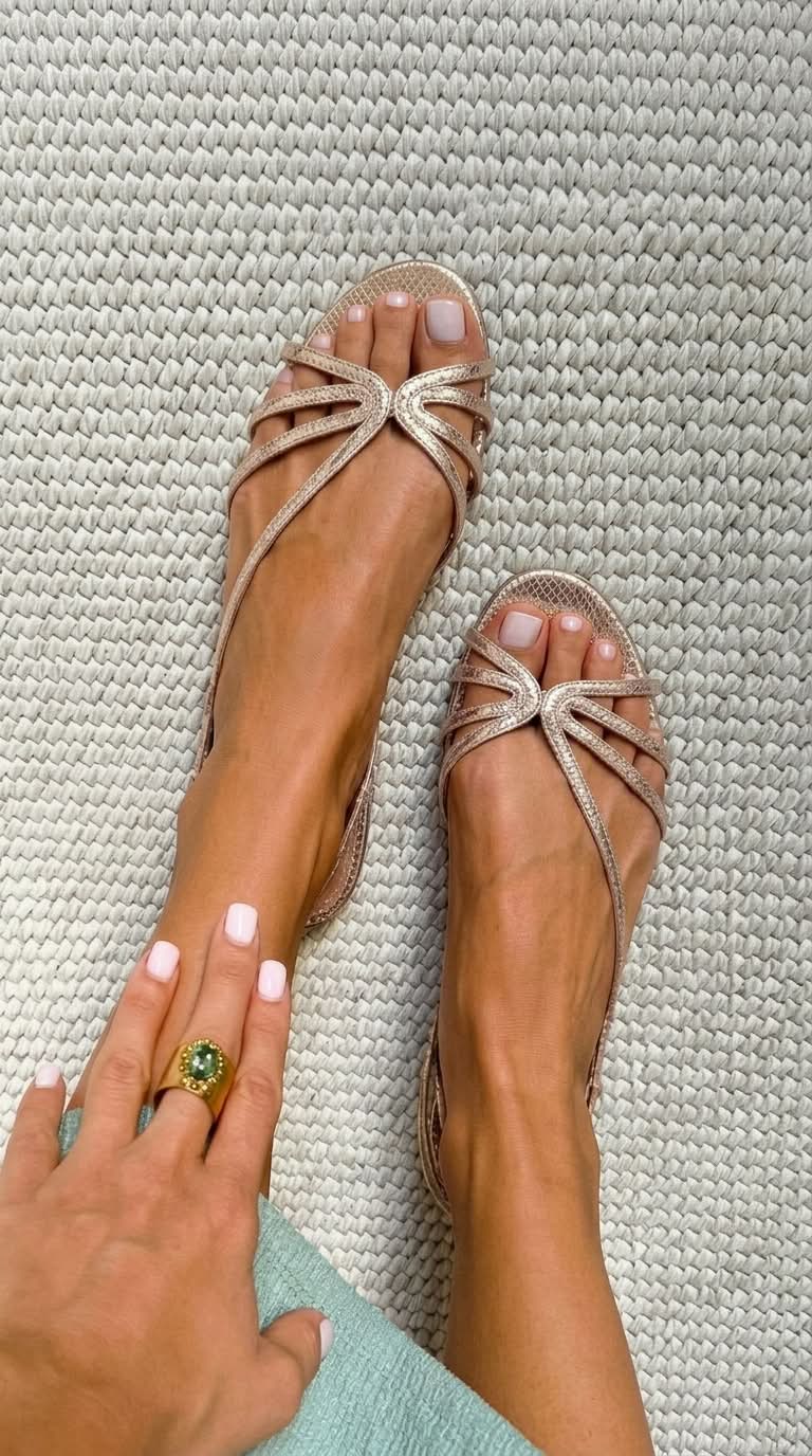 MARTA | GOLDENE SANDALEN: SOMMERLICHE ELEGANZ