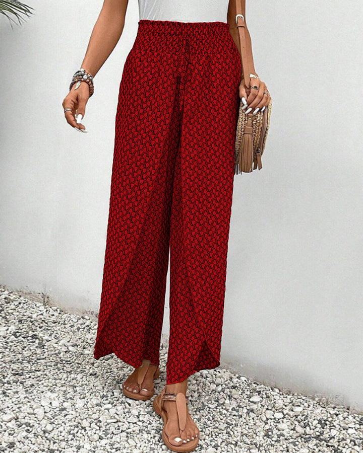 CATHERINE | WEITE HOSE MIT GERAFFTEM BUND