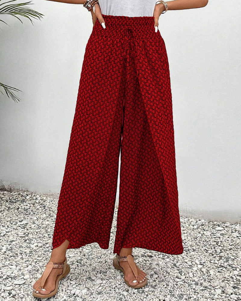 CATHERINE | WEITE HOSE MIT GERAFFTEM BUND