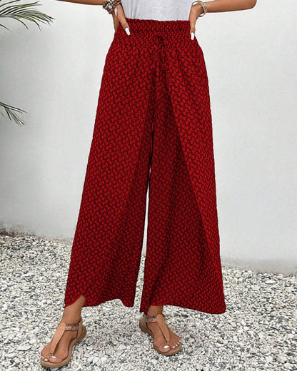 CATHERINE | WEITE HOSE MIT GERAFFTEM BUND