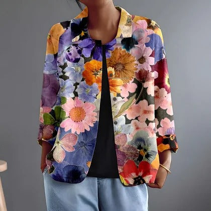 MARGUERITA | BLUSE MIT GARTENBLUMENMUSTER