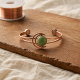 OLIVIA | SPHERE GRÜN KUPFERARMBAND