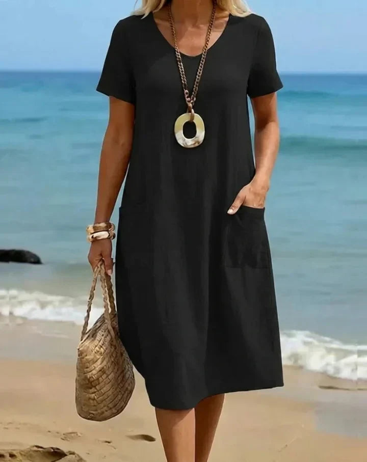 ORIANE | FLIESSENDES CASUAL-MAXIKLEID