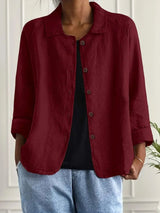 BATHILDA | TIEFE WEINROTE BLUSE