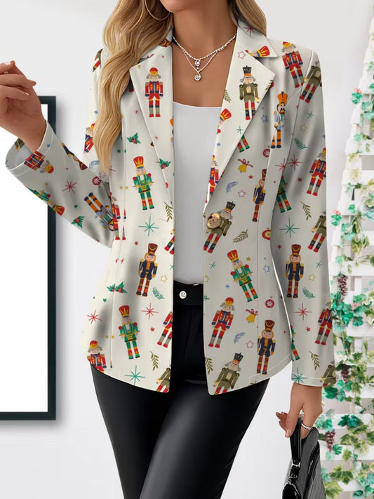 VIVENNE | BLAZER MIT NUSSKNACKER-PRINT