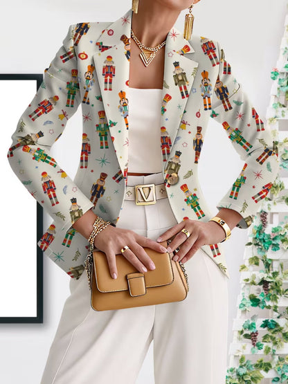 VIVENNE | BLAZER MIT NUSSKNACKER-PRINT